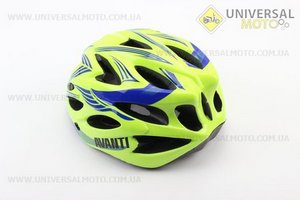 Шолом велосипедний M (54-57 см) знімний козирок, 18 вент. отворів, системи регулювання за розміром Divider та Run System SRS, салатово-синій AVHM-02. AVANTI (Велоекіпировка / UM4081-V25)
