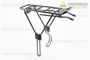 Багажник 24 - 26" алюминий, цельносварной, под дисковый тормоз, черный тип 2. Китай (Велоаксессуары / UM4091-V08)