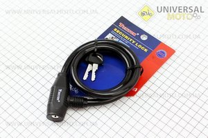 Замок протиугінний тросовий 800х10мм під ключ, TY420. Tonyon (Різне / UM4091-V50)