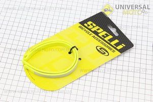 Защита штанов от попадания в цепь, светоотражающая, пластмассовая, салатово-серая, комплект 2 шт, SCC-NH01P. SPELLI (Велоаксессуары / UM4091-V93)