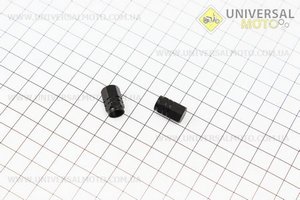 Ковпачок ніпелю "ШЕСТИГРАННИК", алюмінієвий, чорний 2 штуки. Китай (Різне / UM4094-V07)