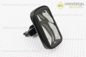 Тримач-чохол телефону (M) 140х75х30мм на кермо, сенсорна плівка, вологозахисний, швидкознімний, регульований PH-01. Китай (Різне / UM4096-V40)