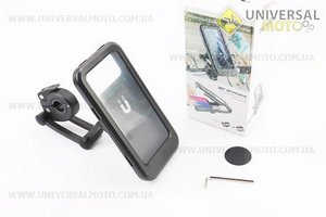 Тримач-чохол телефону 175х82мм на кермо, сенсорна плівка, регульований кут налаштування 360°, внутрішня магнітна фіксація телефону, чорний HL-69. Китай (Різне / UM4097-V73)