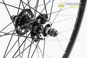 Колесо 27,5 "переднє обід і втулка алюмінієві 14Gx36H в зборі, під дискове гальмо, кріплення Гайка" GRAVITY ". Китай (Велоколеса / UM4115-V18)