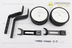 Колеса бічні широкі 12-20", біло-чорні Lumari "STRONG". Китай (Велоколеса / UM4116-V71)