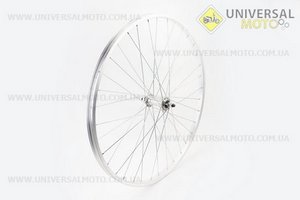 УЦІНКА вело Колесо 26" переднє МТВ обід алюмінієвий, втулка 14Gх36Н в зборі, міцна гайка (див. фото). Китай (Велоколеса / UM4117-V03)