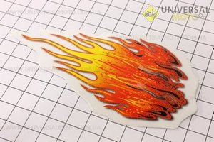 Наклейка "Пламя оранжевое" средняя