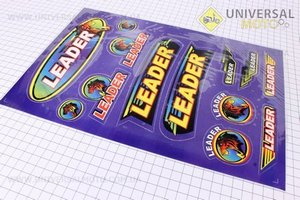 Наклейки на планшете "LEADER"