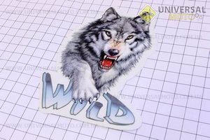 Наклейка ЗВЕРЬ средняя - "Волк"