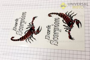 Наклейка "Dark Scorpion" красная