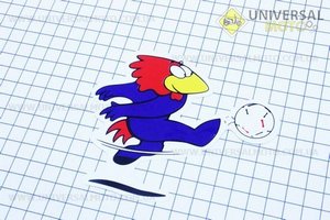 Наклейка "Петушок" (логотип ЧМ по футболу 1998) 13х13, 0534. Китай (Полиграфия / UM5022-V11)