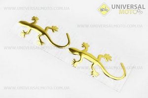 Наклейка шильдык "Ящерица" 2шт 10х5, 4734