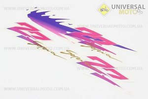 Наклейки на планшете "ZZ Sepia" фиолетовые набор 3 штуки 36х7, 0654. Китай (Полиграфия / UM5022-V44)