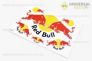 Наклейки на планшете "Red Bull" набор 6 штук 26х17, 7069A. Китай (Полиграфия / UM5022-V65)