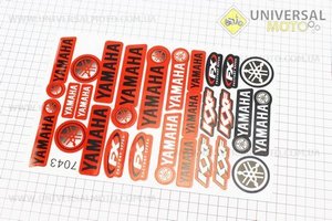 Наклейки на планшеті "Yamaha" 25шт 27х28, 7043. Китай (Поліграфія / UM5024-V07)