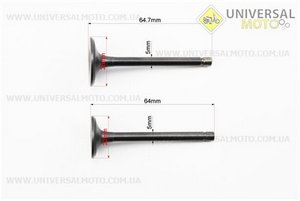 Клапан впускний, випускний (немагнітний) комплект YBR125. JINLONGLIAN (Запчастини на мотоцикл Yamaha YBR125 / UM5060-V88)