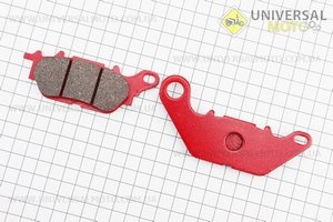 Гальмівні колодки (дискові) Yamaha YBR-125 Custom / Jupiter MX / Sniper-135 / LC-135 / XC125 Vity / MBK- XC125 WAAP комплект червоні. YONGLI (Запчастини на мотоцикл Yamaha YBR125 / UM5061-V27)