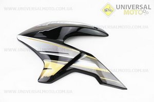 Loncin- LX200GY-3 пластик - баку паливного лівий, чорний. Китай (Запчастини на мотоцикл Loncin / UM5070-V77)