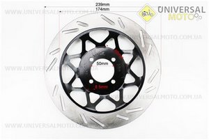 Kinlon JL150-70C Диск гальмівний, тип 1. Китай (Запчастини на мотоцикл Loncin / UM5071-V33)