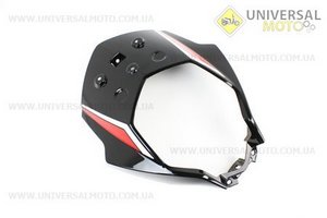 Loncin- LX200GY-7A пластик - обтічник фари, чорний. Китай (Запчастини на мотоцикл Loncin / UM5072-V22)