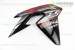 Loncin- LX250GY-3 пластик - бака паливного правий, чорний. Китай (Запчастини на мотоцикл Loncin / UM5072-V59)
