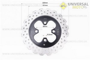 Loncin- LX200GY-7A Диск гальмівний задній. Китай (Запчастини на мотоцикл Loncin / UM5073-V07)