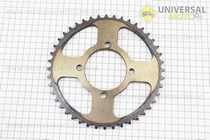 Зірка задня RS125 - 428-44T - d = 64; 4 отвори * 80мм Loncin- JL200-10. Crocodil (Запчастини на мотоцикл Yamaha YBR125 / UM5073-V21)