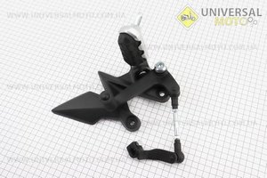 Loncin- LX300-6 Підніжка передня ліва з ричагом КПП. Китай (Запчастини на мотоцикл Loncin / UM5073-V87)