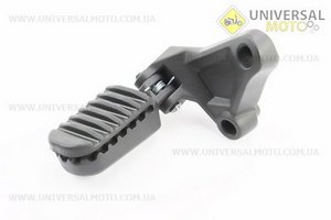 Loncin- LX650DS/LX650-2A Підніжка передня ліва з кронштейном. Китай (Запчастини на мотоцикл Loncin / UM5075-V33)