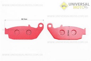 Гальмівні колодки (дискові) Loncin-LX300-6 CR6 комплект 2шт. YONGLI (Запчастини на мотоцикл Loncin / UM5076-V04)