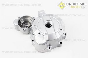 Кришка двигуна ліва, СІРИЙ, тип 1. Китай (Запчастини на мотоцикл з двигуном CG / UM5081-V04)