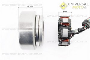 Магнето в зборі (генератор) CG125 / 150. GX-Viper (Запчастини на мотоцикл з двигуном CG / UM5081-V74)