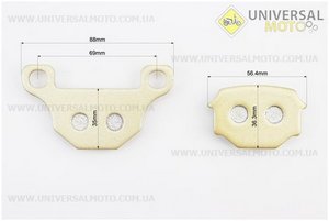 Гальмівні колодки передні (диск) Viper 125J; V150A / Suzuki GS-125; GX-125; SJ-125 / Wuyang Wy-125 / Branson BM-125 / KEEWAY Speed 125/150 / TGB Scooter- R50желтие. Китай (Запчастини на мотоцикл Viper 125-150J / UM5082-V32)