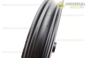 УЦІНКА Диск колісний передній литий 1,6-18 "промені", ЧОРНИЙ (вісь 12мм), тип 1 (незначний дефект лиття, див. фото). Китай (Viper-Запчастини на мотоцикл Viper V150A / UM5082-V35)