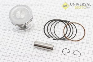 Поршневий комплект (поршень, кільця, палець) 168F 68мм STD (H=49мм, палець 18мм). Китай (Запчастини на мотоблок з двигуном 168F / UM6010-V24)