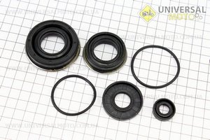 Сальники редуктора комплект (25x41x9,5/13-1шт, 25x52x9,5/13-1шт, 17x40x6-1шт, 12x22x7-1шт,О-кольцо 2,6x40-1шт, О-кольцо 2,6x45-1шт). Китай (Мотоблок с двигателем 168F / UM6010-V30)