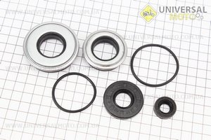 Сальники редуктора комплект (25x41x9,5/13-1шт, 25x52x9,5/13-1шт, 17x40x6-1шт, 12x22x7-1шт,О-кольцо 2,6x40-1шт, О-кольцо 2,6x45-1шт). Китай (Мотоблок с двигателем 168F / UM6010-V30)