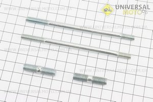 Шпильки карбюратора М6х112мм 2шт та випускного колектора М8х32мм 2шт комплект 168F/170F. Китай (Запчастини на мотоблок з двигуном 168F / UM6010-V75)