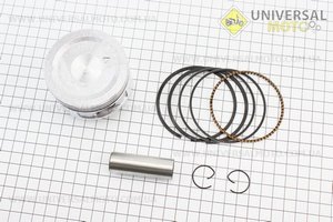 Поршневий комплект (поршень, кільця, палець) 168F 68мм +0,75 (H=49мм, палець 18мм). Китай (Запчастини на мотоблок з двигуном 168F / UM6010-V94)