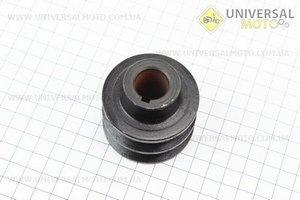 Шків ведучий D=55мм під колінвал 19мм 2-х струмковий (два пази під ремінь SPА) 168F/170F. Китай (Запчастини на мотоблок з двигуном 168F / UM6011-V26)