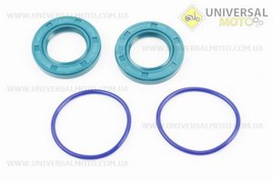 Сальники 25х41, 25х6 колінвала 2шт сині + кільця редуктора 2,6x40мм 2шт, комплект. Китай (Запчастини на мотоблок з двигуном 168F / UM6016-V35)