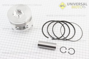 Поршень, кільця, палець комплект 186F 86мм STD (форкамера в формі "Конуса"). Китай (Запчастини на мотоблок з двигуном 178 и 186F / UM6020-V47)