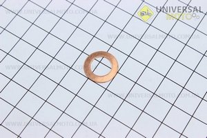 Шайба форсунки ущільнювальна (мідна) 10х16,4х0,20. Китай (Запчастини на мотоблок з двигуном 178 и 186F / UM6023-V82)