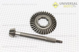 Вал полуоси первичный Z=10 + Шестерня полуоси вторичного вала Z=36. Китай (Мотоблок с двигателем 178/186F / UM6024-V64)