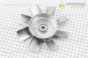 Крильчатка вентилятора, алюміній D=160мм. Китай (Запчастини на мотоблок з двигуном 175 та180N / UM6031-V48)