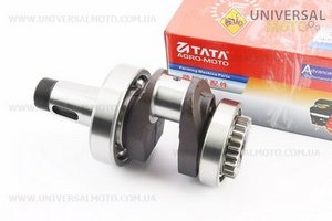 Колінвал R180NM +підшипники+шестірня, запресований, з канавкою під ст. кільце. TATA (Запчастини на мотоблок з двигуном 175 та180N / UM6034-V73)