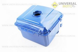 Бак паливний R190N, 270x210x165мм, потайна горловина, отвір під кран паливний, СИНІЙ. Китай (Запчастини на мотоблок з двигуном 190 и 195N / UM6040-V06)