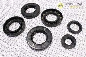 КПП - Сальники комплект 6шт (20x40x8, 30x45x8, 40x70x12-4шт) редуктору 101-2, чорні. Китай (Запчастини на мотоблок з двигуном 175 и 195N / UM6041-V68)