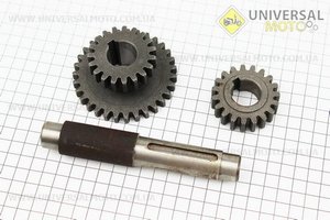 КПП - Вал вторичный + шестерня Z=19x29 + шестерня Z=19, комплект 3 штуки . Китай (Мотоблок с двигателем 175/195N / UM6042-V55)