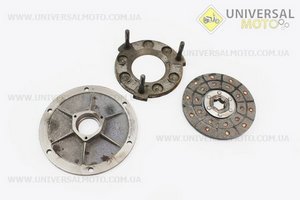 Сцепление - Диск фрикционный, прижимной, крышка торцевая, комплект 3 штуки. ТАТА (Мотоблочный двигатель 175/195N / UM6046-V69)